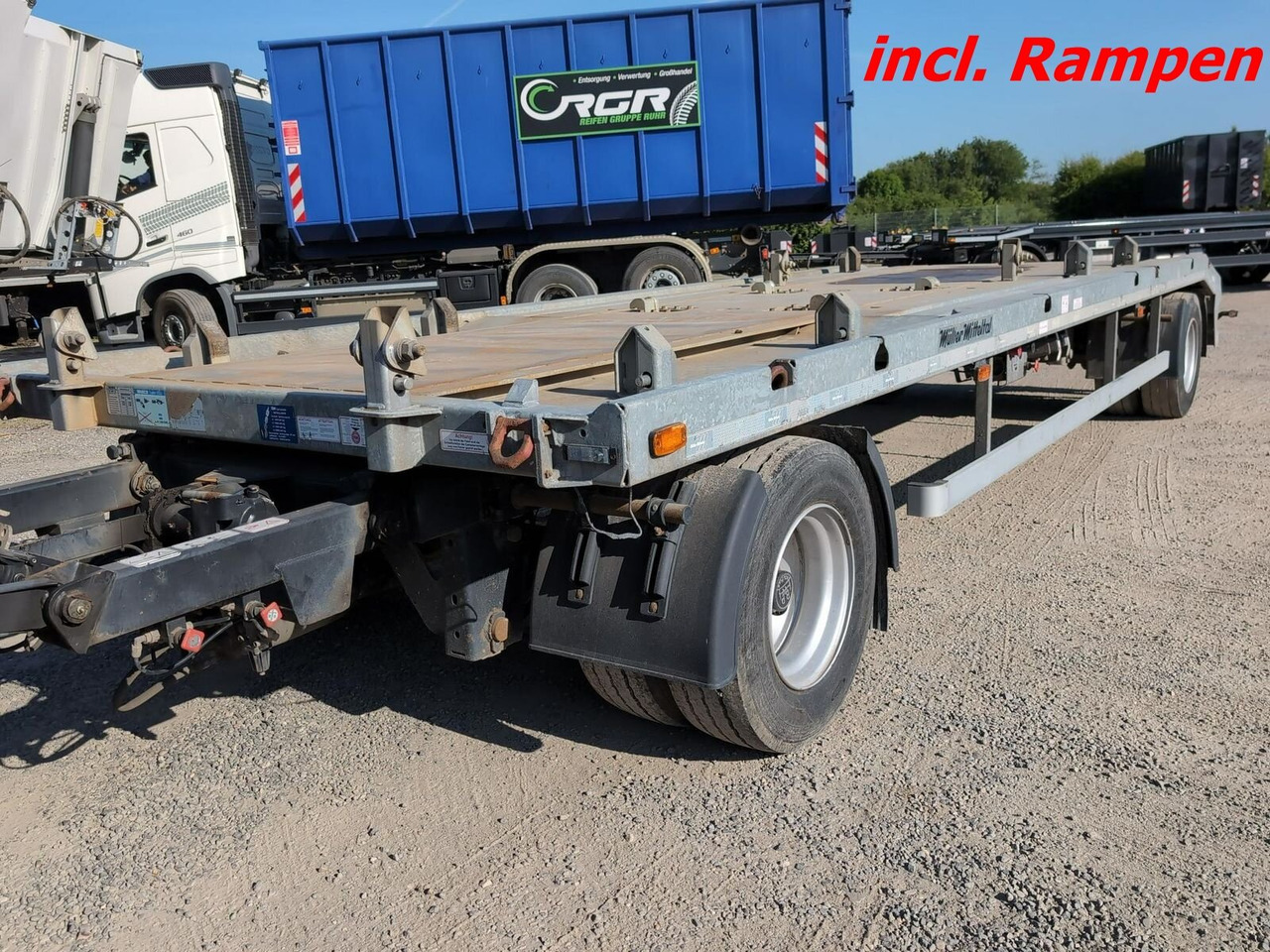 Multilift/ Būvgružu konteinera piekabe Mueller TRA-18 to Mueller TRA 18 to, Kombi, 2 x Absetzmulden, 1 x Abrollmulde: foto 1