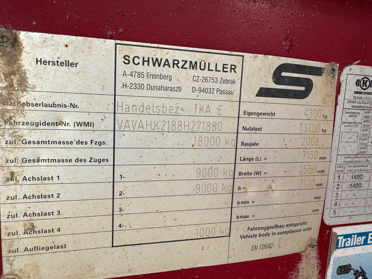 Schwarzmüller TKA-E 18 TKA-E 18, Alu-Bordwände ca. 11m³ - Piekabe: foto 3 Schwarzmüller TKA-E 18 TKA-E 18, Alu-Bordwände ca. 11m³ - Piekabe: foto 3