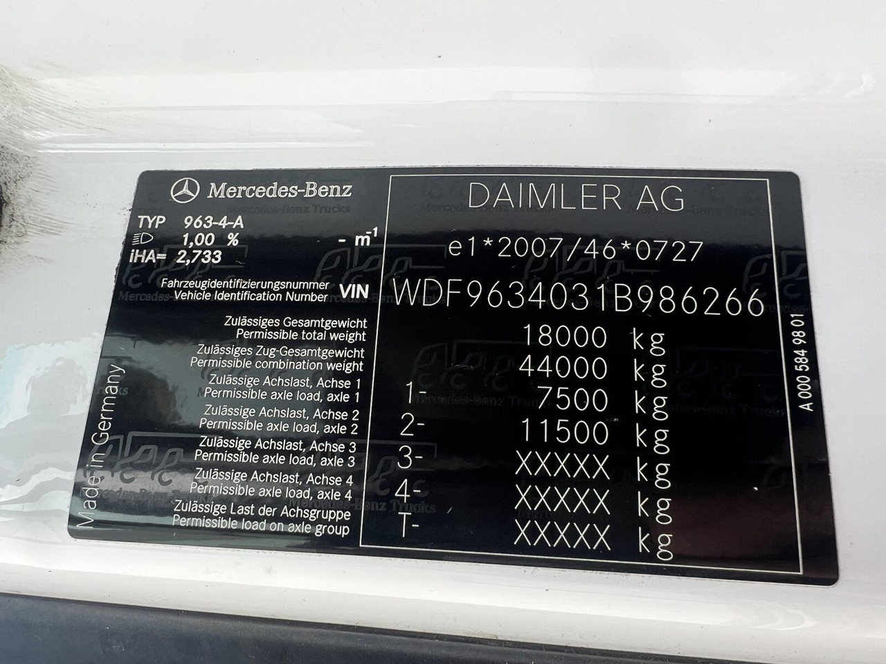 Vilcējs Mercedes-Benz Actros 1843 LS 4x2 Actros 1843 LS 4x2, Retarder: foto 12