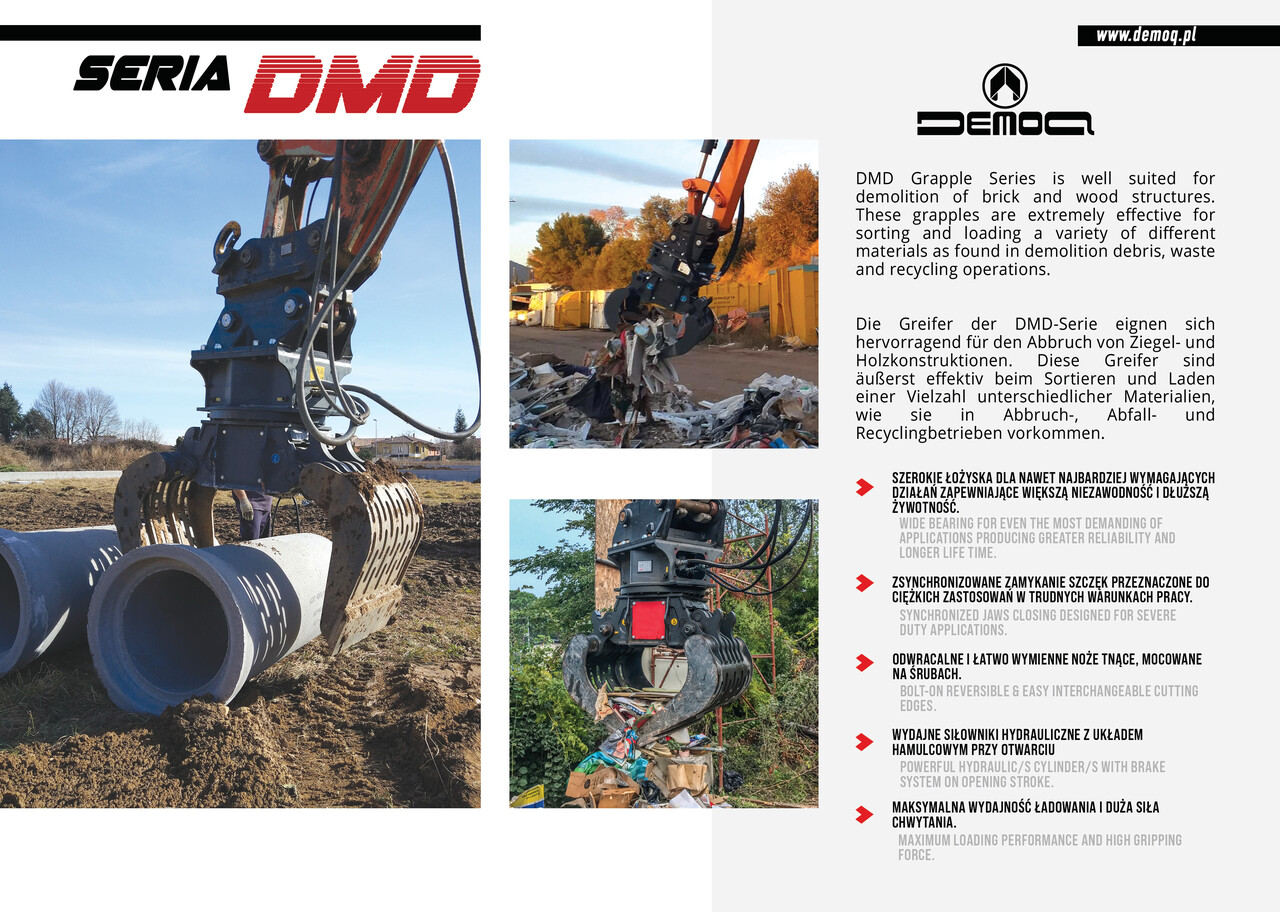 DEMOQ DMD 210 S Hydraulic Polyp -grab 1285 kg - Greiferi - Celtniecības tehnika: foto 4 DEMOQ DMD 210 S Hydraulic Polyp -grab 1285 kg - Greiferi - Celtniecības tehnika: foto 4