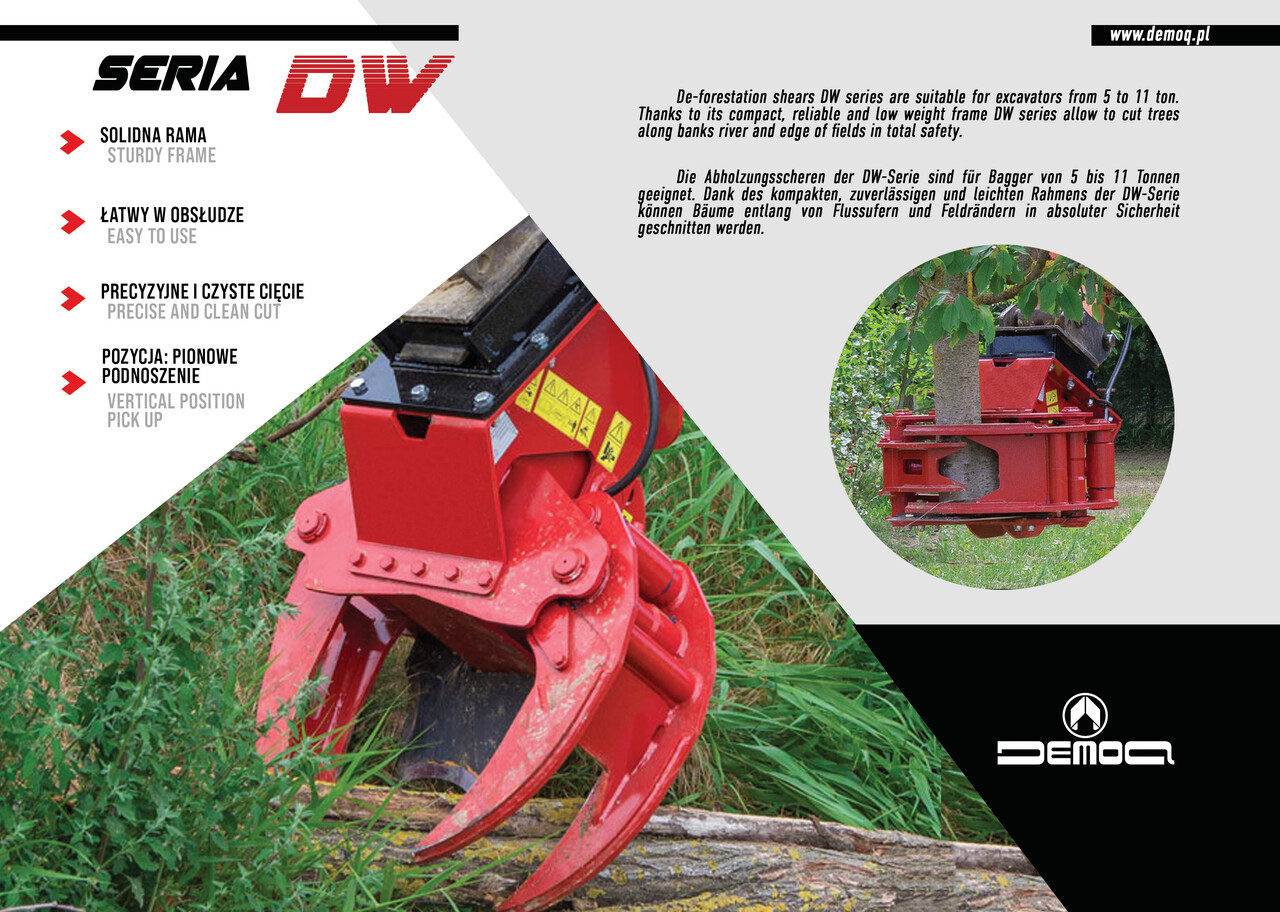 DEMOQ DW250 De-forestation shear 255 kg - Greiferi - Celtniecības tehnika: foto 2 DEMOQ DW250 De-forestation shear 255 kg - Greiferi - Celtniecības tehnika: foto 2