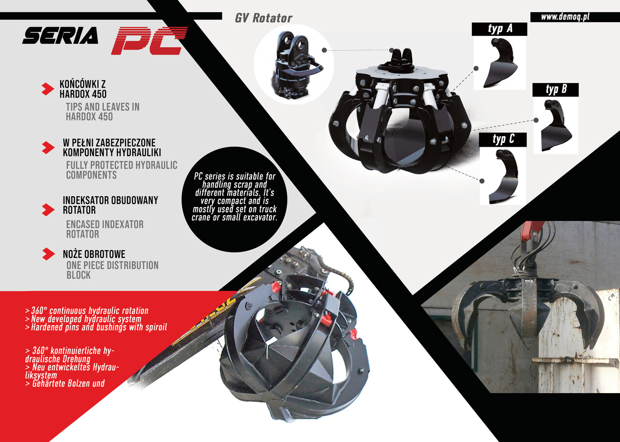 DEMOQ PC250 Hydraulic Polyp -grab - Greiferi - Celtniecības tehnika: foto 4 DEMOQ PC250 Hydraulic Polyp -grab - Greiferi - Celtniecības tehnika: foto 4