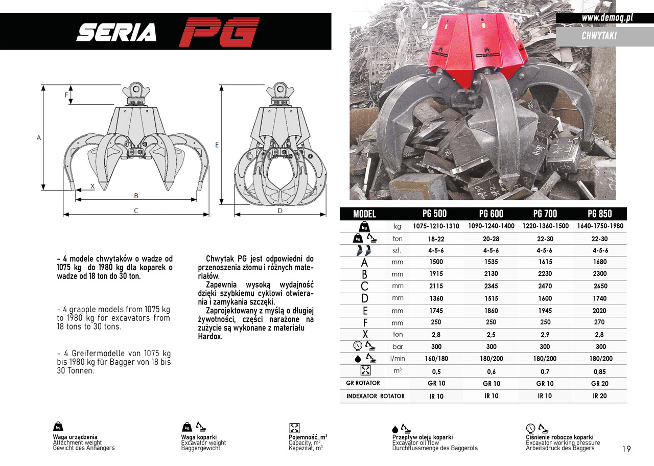 DEMOQ PG500 Hydraulic Polyp -grab - Greiferi - Celtniecības tehnika: foto 5 DEMOQ PG500 Hydraulic Polyp -grab - Greiferi - Celtniecības tehnika: foto 5