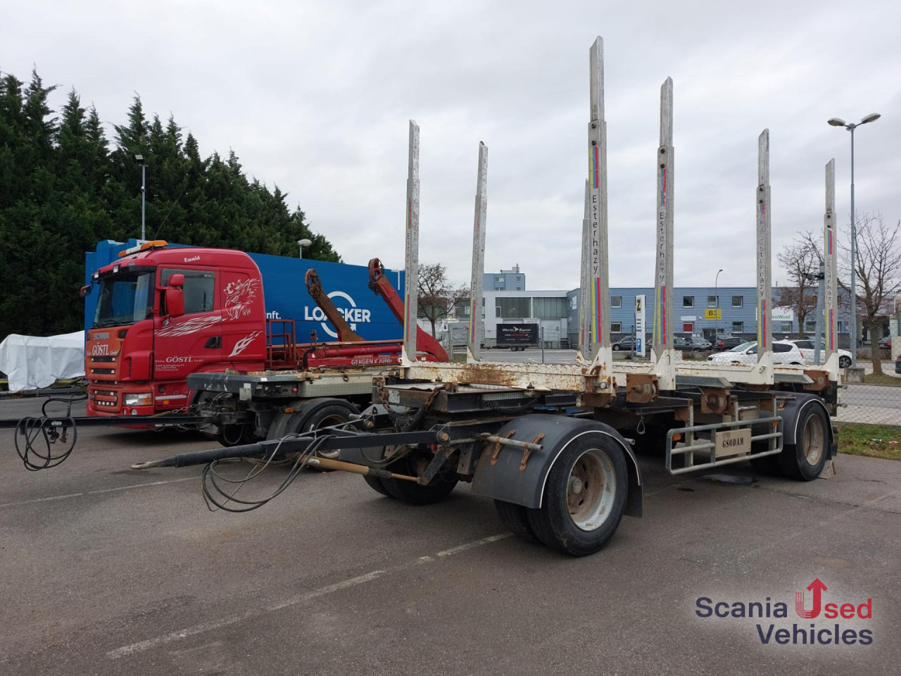 Kokvedēja piekabe Ressenig AHR HS-377 Holzanhänger 2-Achsen: foto 9