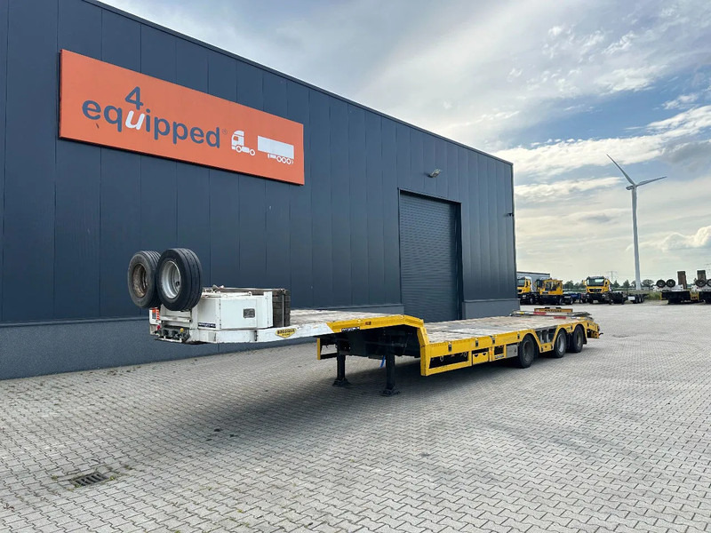 Broshuis E-2190/27 lowloader, wheel well, 4,1m extendable, steering axle - Puspiekabe zema profila platforma: foto 1 Broshuis E-2190/27 lowloader, wheel well, 4,1m extendable, steering axle - Puspiekabe zema profila platforma: foto 1