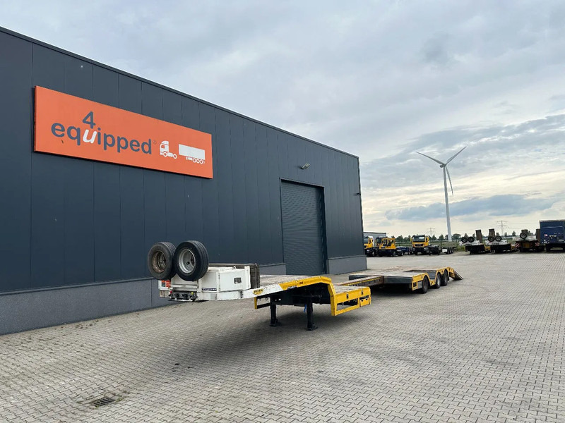 Broshuis E-2190/27 lowloader, wheel well, 4,1m extendable, steering axle - Puspiekabe zema profila platforma: foto 1 Broshuis E-2190/27 lowloader, wheel well, 4,1m extendable, steering axle - Puspiekabe zema profila platforma: foto 1