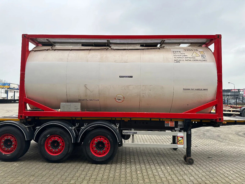 Burg 20FT ADR (EX/II, EX/III, FL, AT) Chassis + Tankcontainer 26.000L /3 baffels - Puspiekabe cisterna: foto 3 Burg 20FT ADR (EX/II, EX/III, FL, AT) Chassis + Tankcontainer 26.000L /3 baffels - Puspiekabe cisterna: foto 3