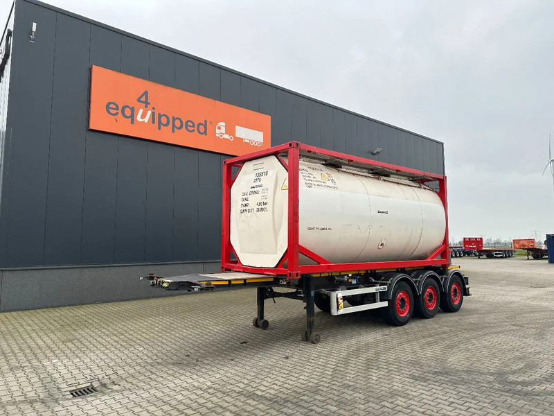 Burg 20FT ADR (EX/II, EX/III, FL, AT) Chassis + Tankcontainer 26.000L /3 baffels - Puspiekabe cisterna: foto 1 Burg 20FT ADR (EX/II, EX/III, FL, AT) Chassis + Tankcontainer 26.000L /3 baffels - Puspiekabe cisterna: foto 1