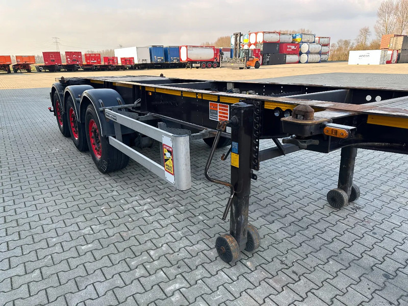 Puspiekabe noņemamā virsbūve/ Konteineru vedējs Burg 20FT ADR (EX/II, EX/III, FL, AT), Leeggewicht: 3.690kg, SAF INTRADISC, 2x liftaxle, ALCOA, NL-Chassis: foto 12