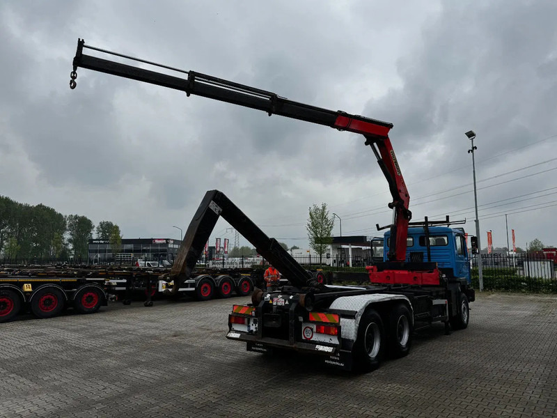 Pacēlājs ar āķi, Kravas auto ar manipulatoru MAN FE 410A, 6x4, EURO 2, Palfinger PK17000 Crane + VDL HOOK, full spring, manual gearbox, MOT 9/2025: foto 6