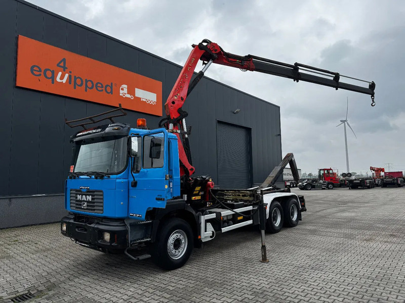 MAN FE 410A, 6x4, EURO 2, Palfinger PK17000 Crane + VDL HOOK, full spring, manual gearbox, MOT 9/2025 - Pacēlājs ar āķi, Kravas auto ar manipulatoru: foto 1 MAN FE 410A, 6x4, EURO 2, Palfinger PK17000 Crane + VDL HOOK, full spring, manual gearbox, MOT 9/2025 - Pacēlājs ar āķi, Kravas auto ar manipulatoru: foto 1