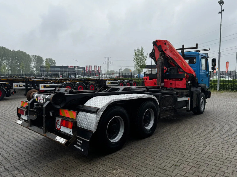 Pacēlājs ar āķi, Kravas auto ar manipulatoru MAN FE 410A, 6x4, EURO 2, Palfinger PK17000 Crane + VDL HOOK, full spring, manual gearbox, MOT 9/2025: foto 13