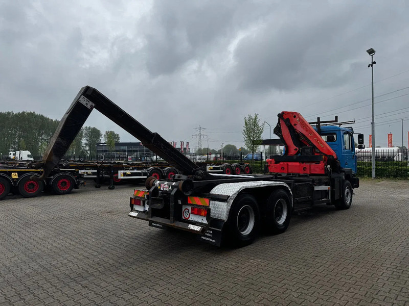 Pacēlājs ar āķi, Kravas auto ar manipulatoru MAN FE 410A, 6x4, EURO 2, Palfinger PK17000 Crane + VDL HOOK, full spring, manual gearbox, MOT 9/2025: foto 12
