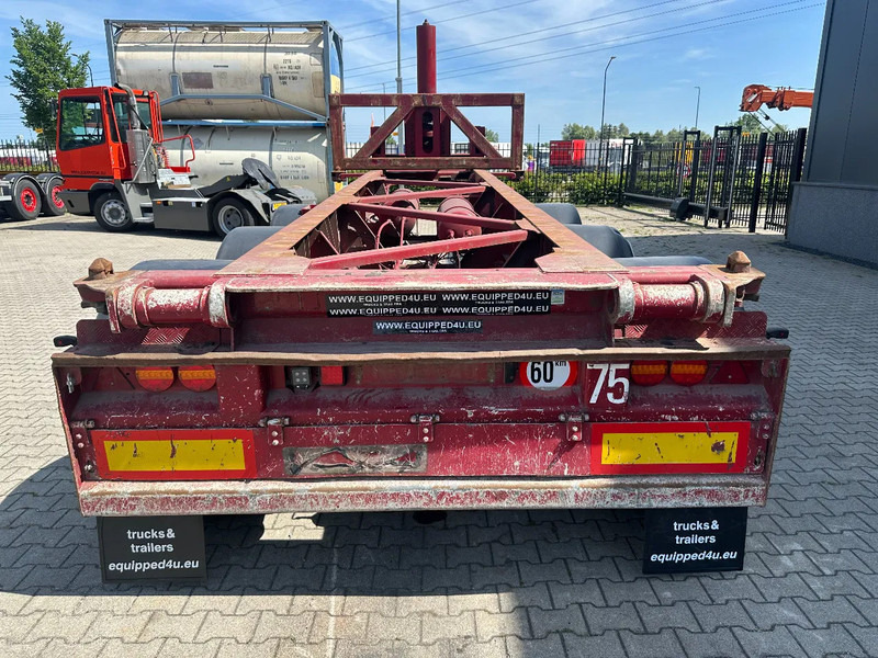 Puspiekabe noņemamā virsbūve/ Konteineru vedējs Van Hool 3 AXLE 20FT TIPPING-CHASSIS, BPW + disc, liftaxle, steering axle, BROKEN HYVA-CYLINDER: foto 8