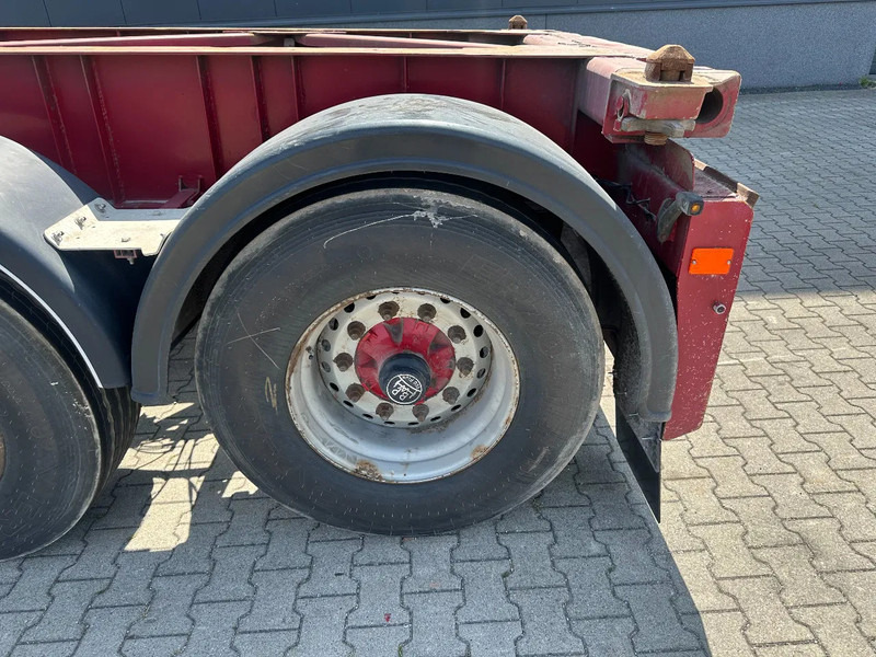 Puspiekabe noņemamā virsbūve/ Konteineru vedējs Van Hool 3 AXLE 20FT TIPPING-CHASSIS, BPW + disc, liftaxle, steering axle, BROKEN HYVA-CYLINDER: foto 13