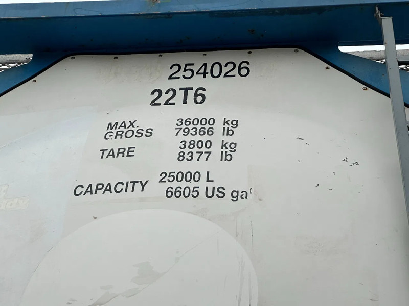 Uzglabāšanas tvertne pārvadāšana ķimikāliju Welfit Oddy 20FT ISO, T12, 25.100L /1-COMP / BAFFELS, ADR-tests valid until 02/2027: foto 13