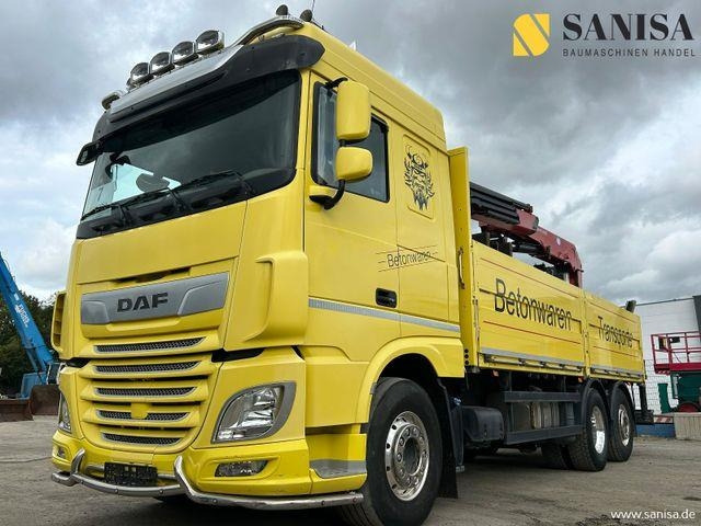 DAF XF 480/HMF 2530 L-CR Kran/Lenk/Lift/Baustoff - Kravas auto ar manipulatoru: foto 1 DAF XF 480/HMF 2530 L-CR Kran/Lenk/Lift/Baustoff - Kravas auto ar manipulatoru: foto 1