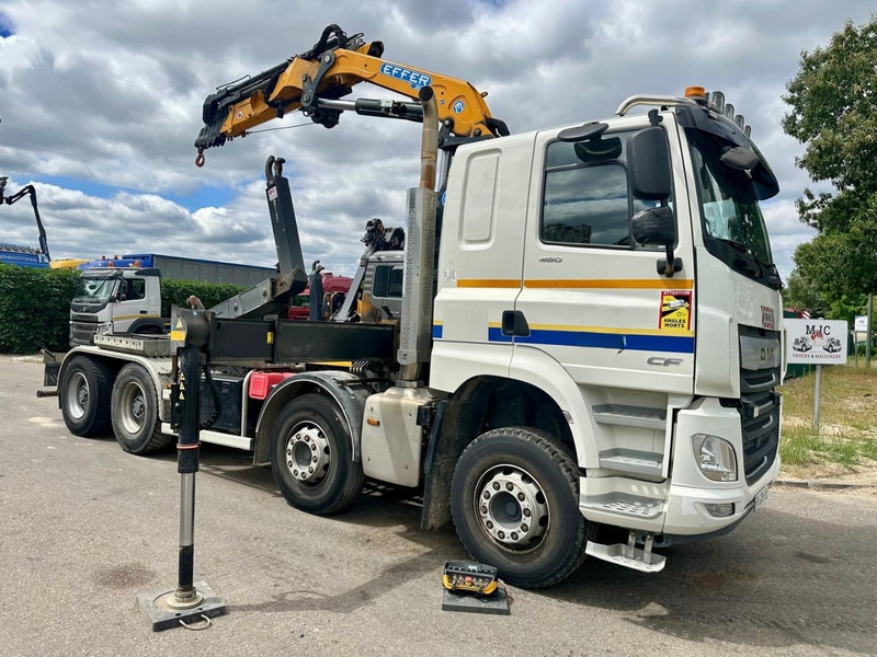DAF CF 480 8x4 HOOKLIFT + CRANE (19m!) EFFER 205 / 6S + WINCH - RETARDER - *165.000km* - VERY NICE - Kravas auto ar manipulatoru: foto 1 DAF CF 480 8x4 HOOKLIFT + CRANE (19m!) EFFER 205 / 6S + WINCH - RETARDER - *165.000km* - VERY NICE - Kravas auto ar manipulatoru: foto 1