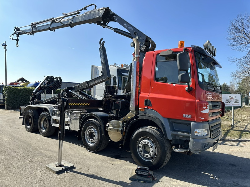 DAF CF 85.410 8x4 HOOKLIFT + CRANE HIAB 244 EP-3 HIDUO - Radio - Rotator - RETARDER - EURO 4 - BIG AXLES HUB REDUCTION - Pacēlājs ar āķi, Kravas auto ar manipulatoru: foto 1 DAF CF 85.410 8x4 HOOKLIFT + CRANE HIAB 244 EP-3 HIDUO - Radio - Rotator - RETARDER - EURO 4 - BIG AXLES HUB REDUCTION - Pacēlājs ar āķi, Kravas auto ar manipulatoru: foto 1
