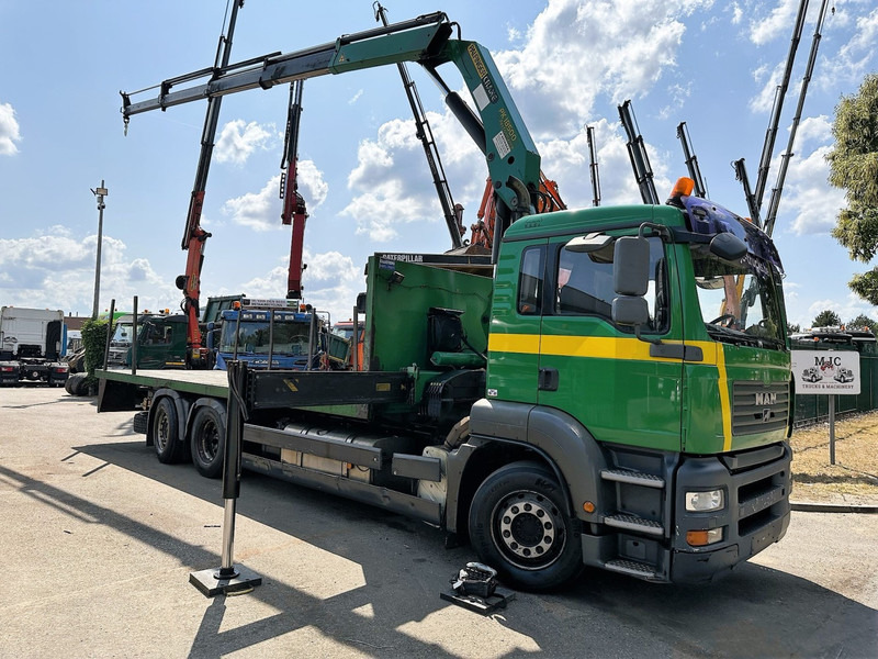 MAN TGA 26.360 6X2 BL + CRANE PALFINGER PK 18500 (4x) - LIFT + STEERING AXLE - PLATFORM 7m75 - MANUAL GEARBOX - Kravas auto ar manipulatoru: foto 1 MAN TGA 26.360 6X2 BL + CRANE PALFINGER PK 18500 (4x) - LIFT + STEERING AXLE - PLATFORM 7m75 - MANUAL GEARBOX - Kravas auto ar manipulatoru: foto 1