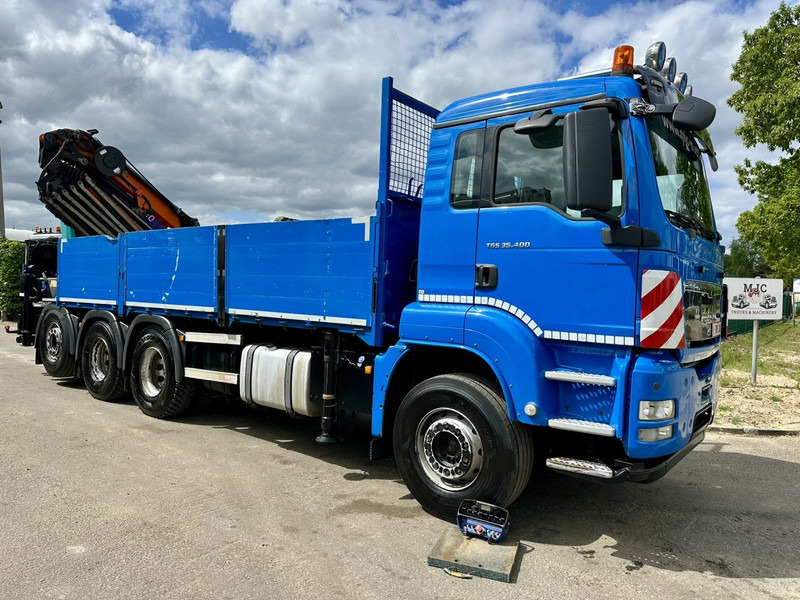 MAN TGS 35.400 8x4 TRIDEM + (32.5m) KRAN HMF 4720 K6 + JIB FJ1000 K4 - PRITSCHE 6m - LIFT/LENK ACHSE - RADIO - 5E F - BELGISCHE LKW - Bortu kravas automašīna/ Platforma, Kravas auto ar manipulatoru: foto 1 MAN TGS 35.400 8x4 TRIDEM + (32.5m) KRAN HMF 4720 K6 + JIB FJ1000 K4 - PRITSCHE 6m - LIFT/LENK ACHSE - RADIO - 5E F - BELGISCHE LKW - Bortu kravas automašīna/ Platforma, Kravas auto ar manipulatoru: foto 1