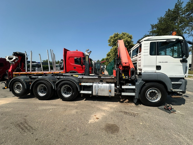 Pacēlājs ar āķi, Kravas auto ar manipulatoru MAN TGS 35.400 8x4 TRIDEM HOOKLIFT T22 + CRANE PALFINGER PK 18001 EH + RADIO - EURO 5 - LIFT/STEERING AXLE - BE TRUCK: foto 17