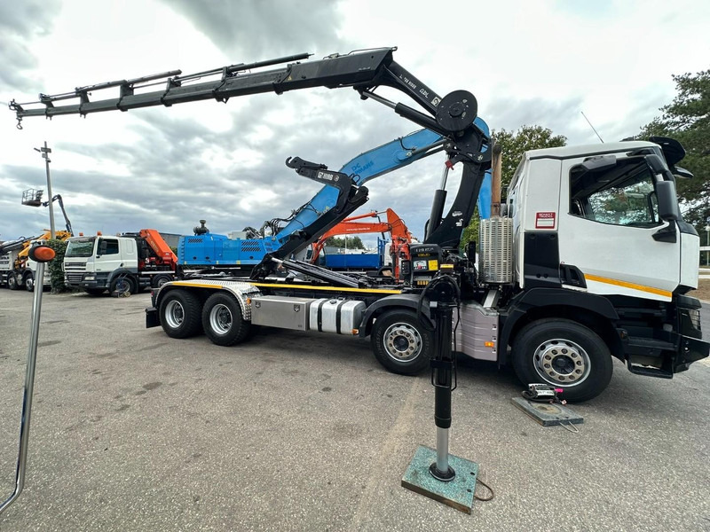 Renault C460 8x4 HOOKLIFT + (19m!) CRANE HIAB 288 E-6 HIDUO - RADIO - 5/6 F - STEEL SPRING / HUB REDUCTION - BE TRUCK - Pacēlājs ar āķi, Kravas auto ar manipulatoru: foto 4 Renault C460 8x4 HOOKLIFT + (19m!) CRANE HIAB 288 E-6 HIDUO - RADIO - 5/6 F - STEEL SPRING / HUB REDUCTION - BE TRUCK - Pacēlājs ar āķi, Kravas auto ar manipulatoru: foto 4