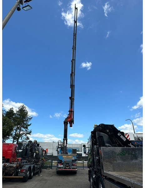 Bortu kravas automašīna/ Platforma, Kravas auto ar manipulatoru Scania G440 8x4 PRITSCHE + (25m!) KRAN PALFINGER PK78002 SH G 8x + WINCH - PLATFORM 6m25 - SCHALT - AP ACHSEN - BLATT - EURO 5 - BELGISCHE: foto 17
