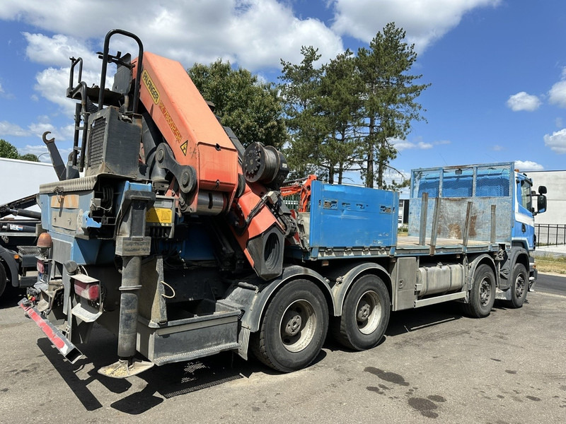 Bortu kravas automašīna/ Platforma, Kravas auto ar manipulatoru Scania G440 8x4 PRITSCHE + (25m!) KRAN PALFINGER PK78002 SH G 8x + WINCH - PLATFORM 6m25 - SCHALT - AP ACHSEN - BLATT - EURO 5 - BELGISCHE: foto 6
