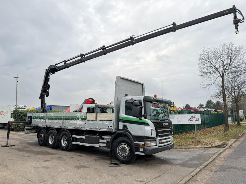 Scania P380 8x4 TRIDEM + CRANE HIAB 166 ES-5 HIPRO - ROTATOR + RADIO - 7m60 PLATFORM - MANUAL - LIFT + STEERING AXLE - Kravas auto ar manipulatoru: foto 1 Scania P380 8x4 TRIDEM + CRANE HIAB 166 ES-5 HIPRO - ROTATOR + RADIO - 7m60 PLATFORM - MANUAL - LIFT + STEERING AXLE - Kravas auto ar manipulatoru: foto 1