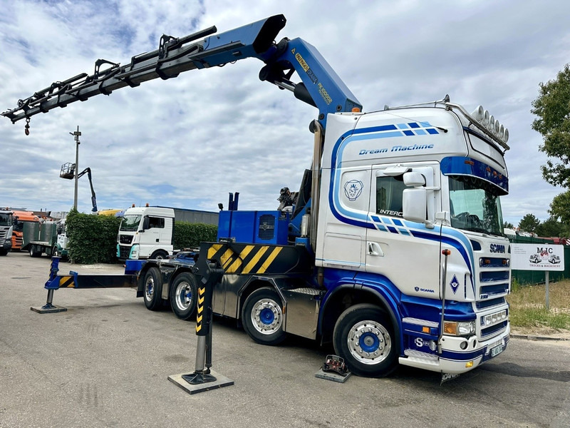 Scania R500 8x2 + CRANE 100Tm! PALFINGER PK100002 G 8x + 1 ME - RETARDER - ALCOA DURA BRIGHT - LIFT + STEERING - 5/6 HYDR F - TÜV 05/2026 - TOP CONDITION - Kravas auto ar manipulatoru: foto 1 Scania R500 8x2 + CRANE 100Tm! PALFINGER PK100002 G 8x + 1 ME - RETARDER - ALCOA DURA BRIGHT - LIFT + STEERING - 5/6 HYDR F - TÜV 05/2026 - TOP CONDITION - Kravas auto ar manipulatoru: foto 1