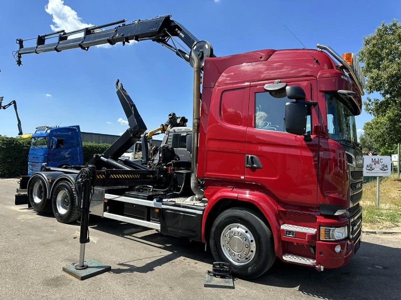 Scania R580 6X2 V8 HOOKLIFT + CRANE HIAB 211 E-4 HIPRO - ROTATOR - RETARDER - ALCOA ALU - RADIO - NL TRUCK - Pacēlājs ar āķi, Kravas auto ar manipulatoru: foto 1 Scania R580 6X2 V8 HOOKLIFT + CRANE HIAB 211 E-4 HIPRO - ROTATOR - RETARDER - ALCOA ALU - RADIO - NL TRUCK - Pacēlājs ar āķi, Kravas auto ar manipulatoru: foto 1