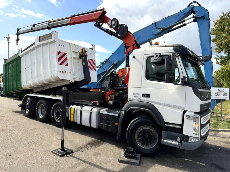 Volvo FM 420 8x2 HOOKLIFT + CRANE PALFINGER PK19.001 SLD B - *294.000km* - EURO 6 - LIFT + STEERING AXLE - I SHIFT - BE TRUCK - Pacēlājs ar āķi, Kravas auto ar manipulatoru: foto 1 Volvo FM 420 8x2 HOOKLIFT + CRANE PALFINGER PK19.001 SLD B - *294.000km* - EURO 6 - LIFT + STEERING AXLE - I SHIFT - BE TRUCK - Pacēlājs ar āķi, Kravas auto ar manipulatoru: foto 1