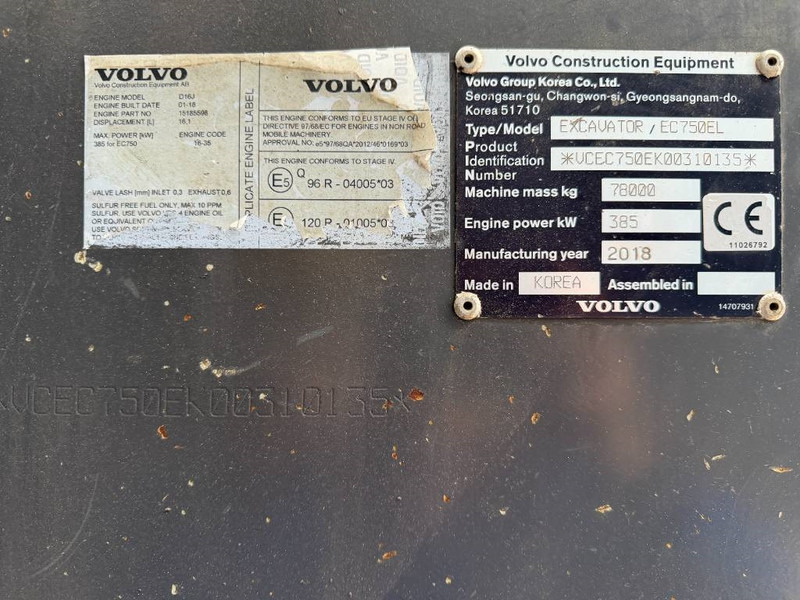 Volvo EC750E L - Kāpurķēžu ekskavators: foto 5 Volvo EC750E L - Kāpurķēžu ekskavators: foto 5