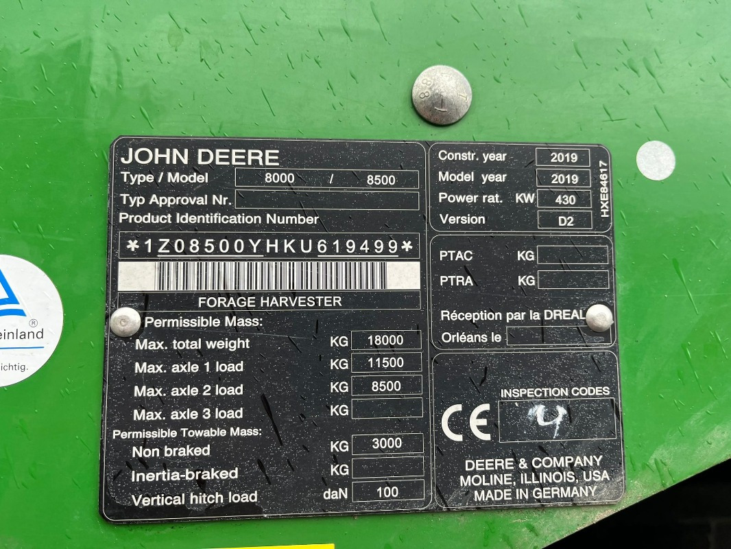 John Deere 8500 - Kombains: foto 4 John Deere 8500 - Kombains: foto 4