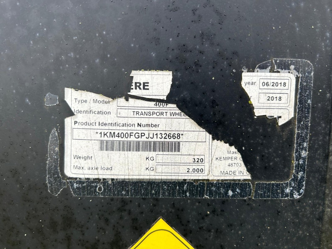 Kemper 400F Zusatzfahrwerk - Kukurūzas heders: foto 3 Kemper 400F Zusatzfahrwerk - Kukurūzas heders: foto 3