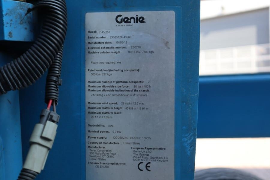 Izlices pacēlājs Genie Z45/25J As-Is, Bi-Energy Diesel / Battery, 4x2 Dri: foto 6