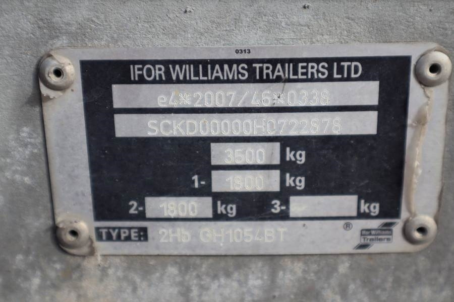 Ifor Williams WILLIAM 2HB 2 Axel Trailer, 2.856 kg Capacity, Inc - Auto piekabe: foto 5 Ifor Williams WILLIAM 2HB 2 Axel Trailer, 2.856 kg Capacity, Inc - Auto piekabe: foto 5