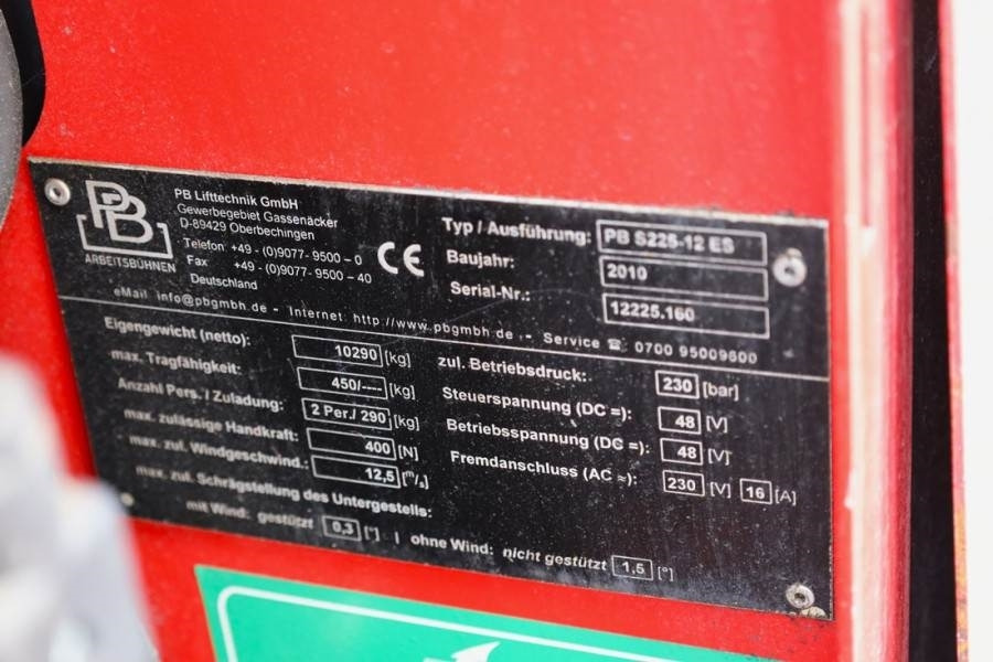 Šķērveida pacēlājs PB LIFT S225-12ES Electric, 22.5m Working Height, 450: foto 6