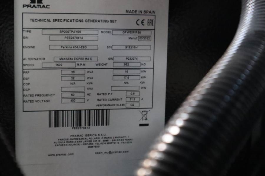 Elektroģenerators Pramac GPW20P Unused, Valid inspection, *Guarantee! Diese: foto 12