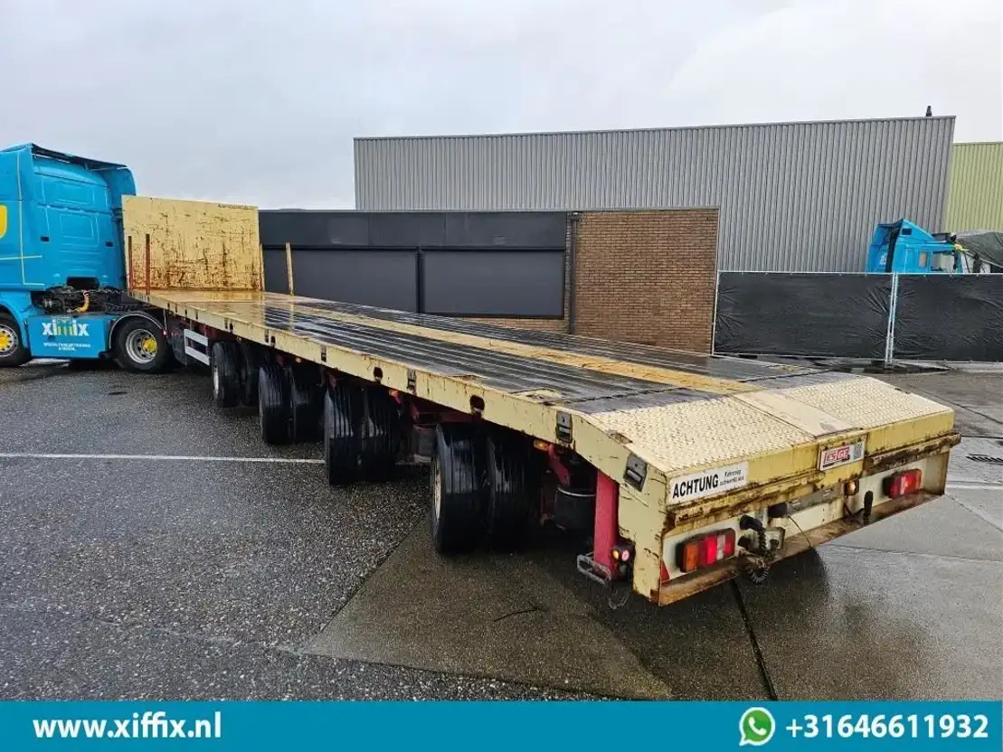 ES-GE 4-ass. Vlakke uitschuifbare Mega oplegger / 4x gestuurd / 14129 - Bortu puspiekabe/ Platforma: foto 3 ES-GE 4-ass. Vlakke uitschuifbare Mega oplegger / 4x gestuurd / 14129 - Bortu puspiekabe/ Platforma: foto 3