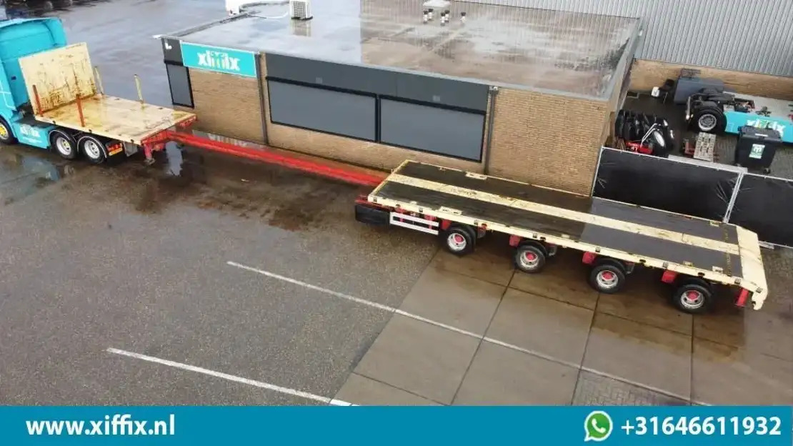 ES-GE 4-ass. Vlakke uitschuifbare Mega oplegger / 4x gestuurd / 14129 - Bortu puspiekabe/ Platforma: foto 1 ES-GE 4-ass. Vlakke uitschuifbare Mega oplegger / 4x gestuurd / 14129 - Bortu puspiekabe/ Platforma: foto 1