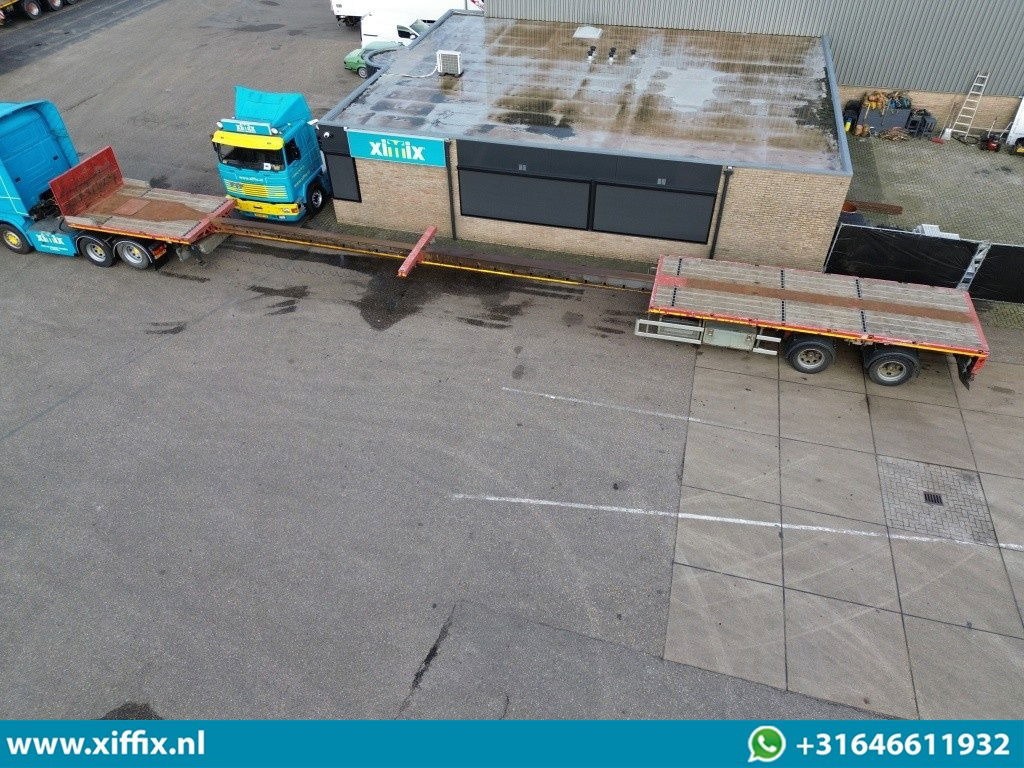 Faymonville 2-ass. Vlakke dubbel 2x uitschuifbare oplegger / 2x gestuurd - Bortu puspiekabe/ Platforma: foto 2 Faymonville 2-ass. Vlakke dubbel 2x uitschuifbare oplegger / 2x gestuurd - Bortu puspiekabe/ Platforma: foto 2