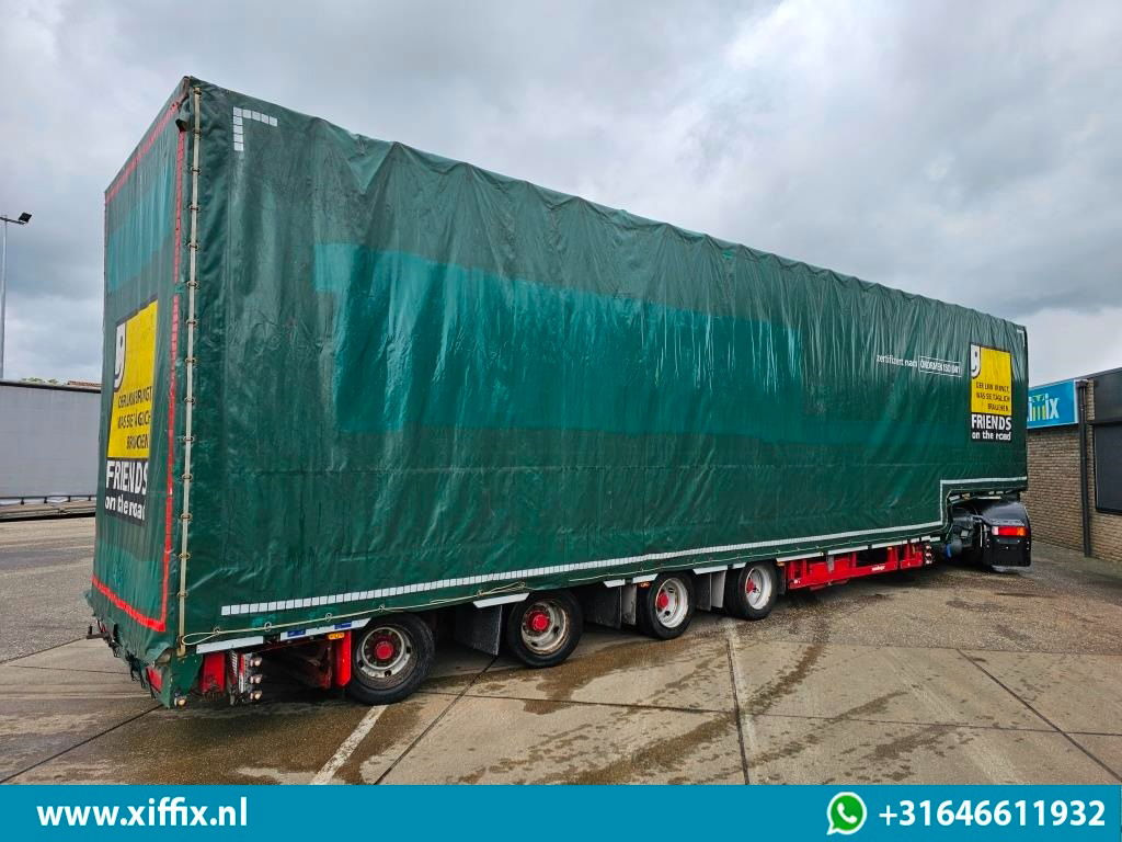 Puspiekabe zema profila platforma Meusburger 4-ass. Uitschuifbare semi dieplader met huifopbouw / 2x Naloop gestuu: foto 13