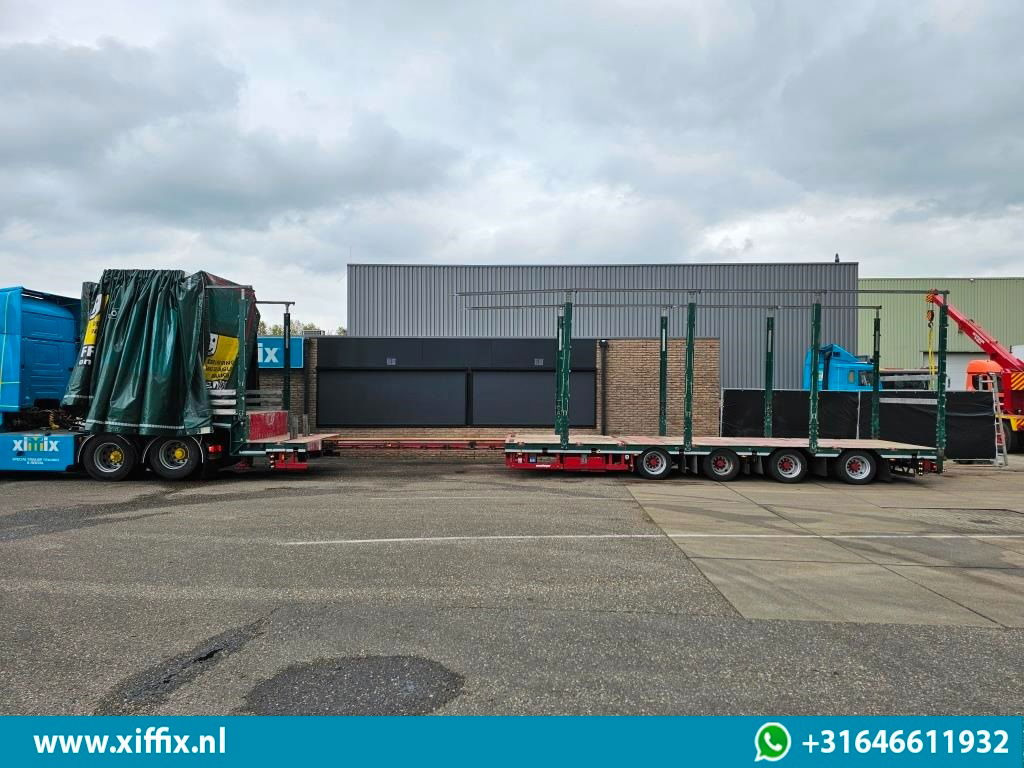 Puspiekabe zema profila platforma Meusburger 4-ass. Uitschuifbare semi dieplader met huifopbouw / 2x Naloop gestuu: foto 15