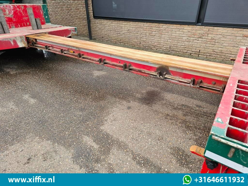 Puspiekabe zema profila platforma Meusburger 4-ass. Uitschuifbare semi dieplader met huifopbouw / 2x Naloop gestuu: foto 8