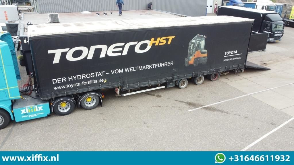 Wiese 3-ass. Semi dieplader met huifopbouw / Wiese 9 tons laadklep - Puspiekabe zema profila platforma: foto 1 Wiese 3-ass. Semi dieplader met huifopbouw / Wiese 9 tons laadklep - Puspiekabe zema profila platforma: foto 1