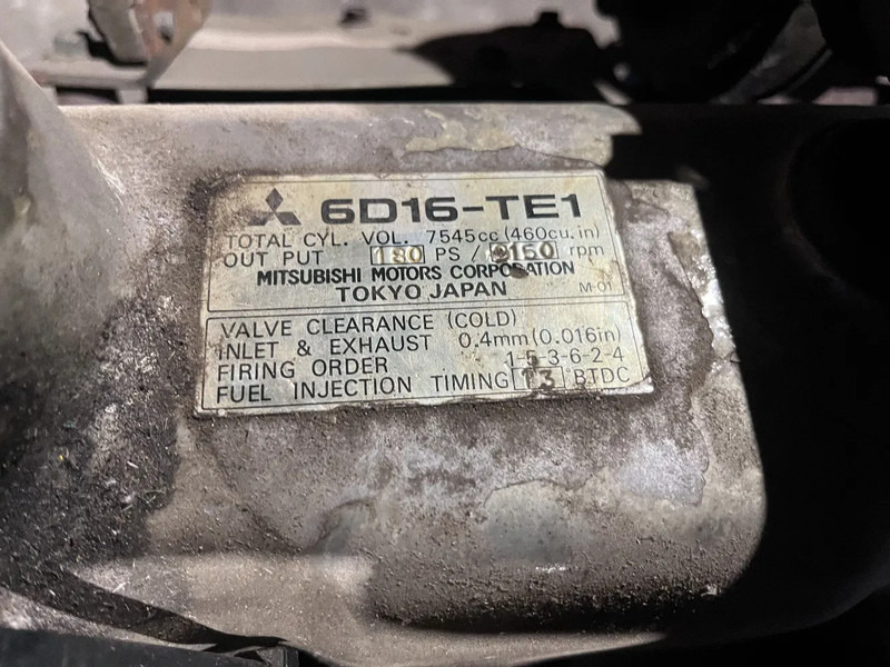 Kobelco Mitsubishi 6D16-TE1 from kobelco crane Fuso motor 142 kW 180PK - Dzinējs - Kravas automašīna: foto 3 Kobelco Mitsubishi 6D16-TE1 from kobelco crane Fuso motor 142 kW 180PK - Dzinējs - Kravas automašīna: foto 3