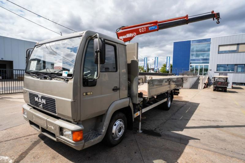 MAN 8.163 BB- MAXILIFT 027 - Bortu kravas automašīna/ Platforma, Kravas auto ar manipulatoru: foto 1 MAN 8.163 BB- MAXILIFT 027 - Bortu kravas automašīna/ Platforma, Kravas auto ar manipulatoru: foto 1