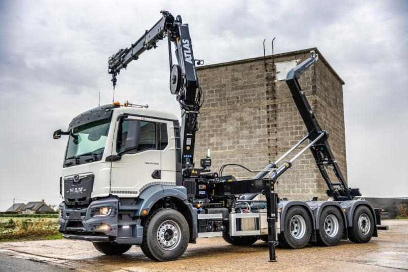 MAN TGS 35.520 BL - ATLAS 240.2E - Pacēlājs ar āķi, Kravas auto ar manipulatoru: foto 1 MAN TGS 35.520 BL - ATLAS 240.2E - Pacēlājs ar āķi, Kravas auto ar manipulatoru: foto 1